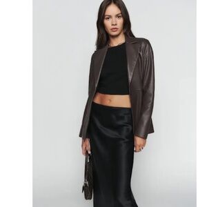 Reformation Veda Bowery Leather Jacket